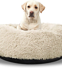 Washable Dog round Bed - Large Donut Dog Bed, Comfy Calming Cuddler