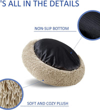 Washable Dog round Bed - Large Donut Dog Bed, Comfy Calming Cuddler